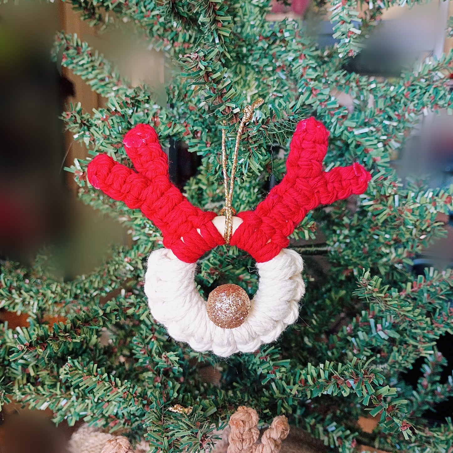Macrame Reindeer Ornaments