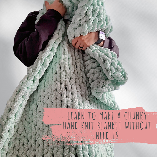 Chunky Knit blanket Tutorial Video ONLY