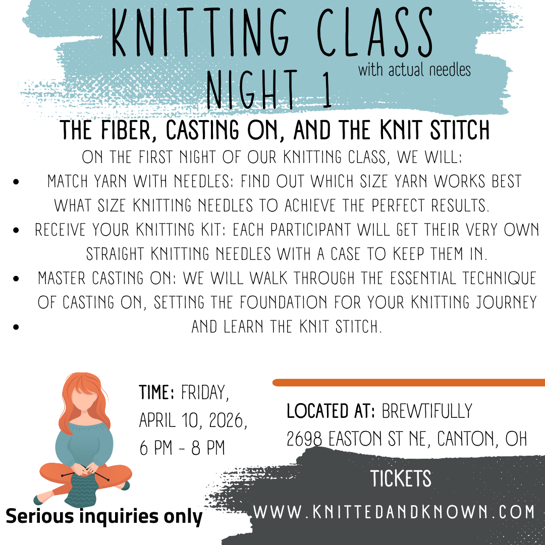 Traditional Knitting Class 3 sessions April 2026