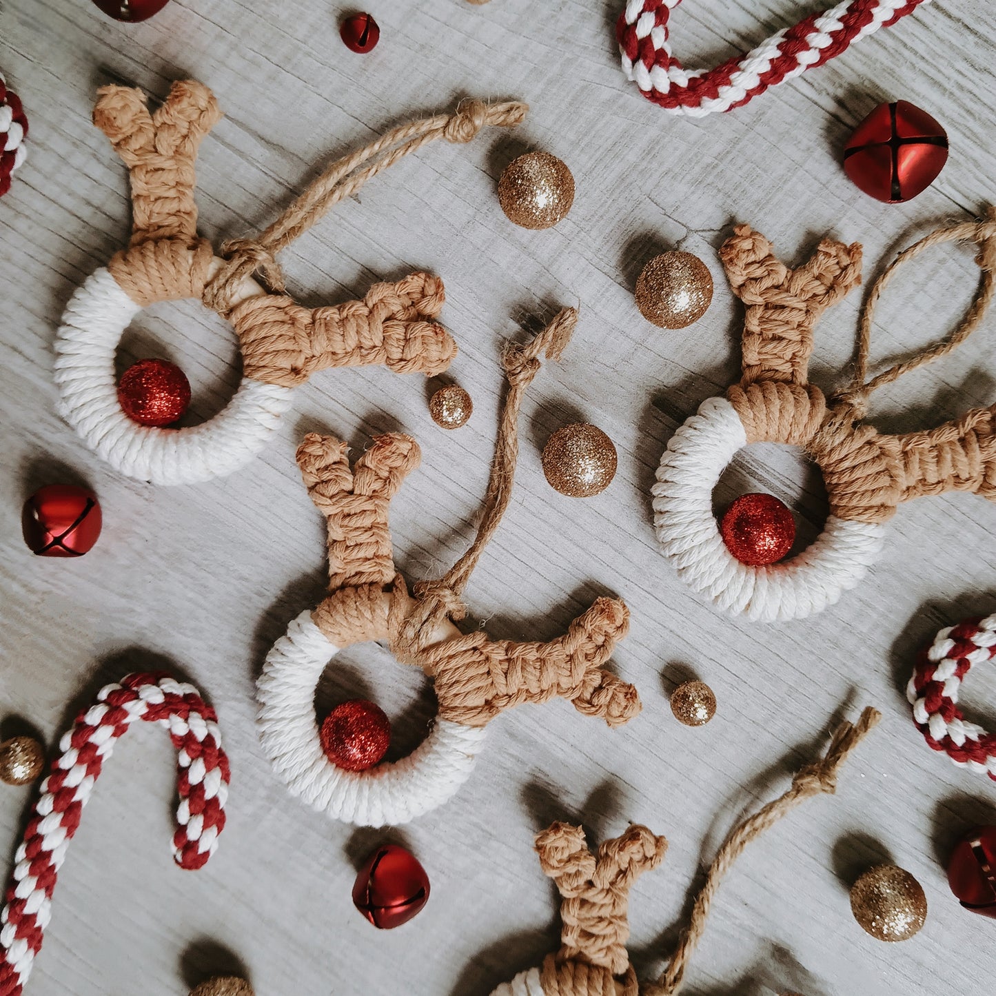 Macrame Reindeer Ornaments