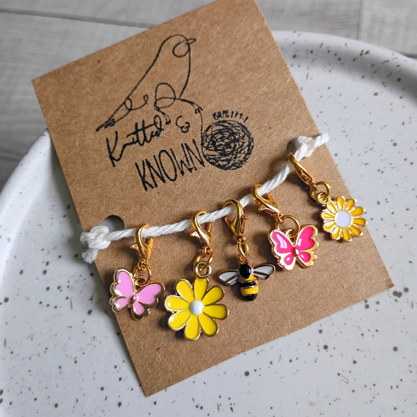 Garden Charm Stitch Markers – Set of 5