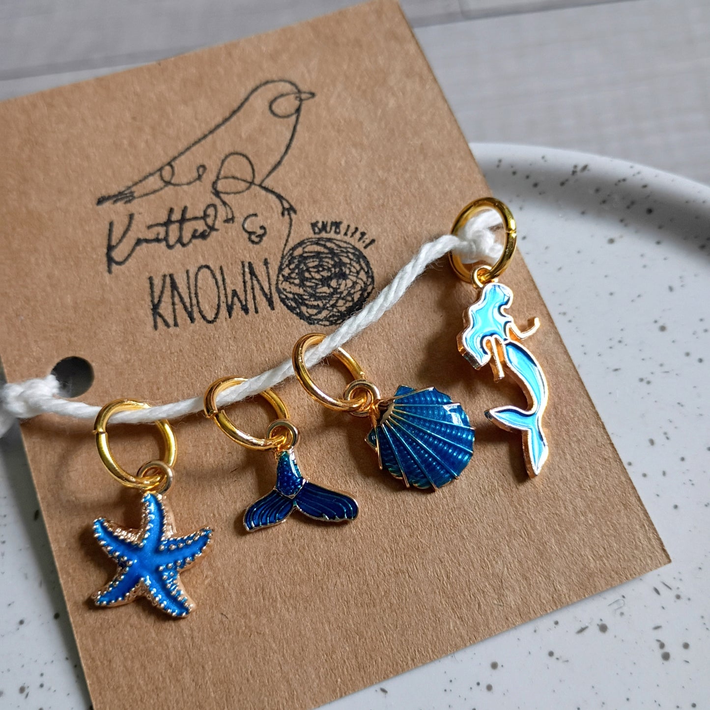 Mermaid Charm Stitch Markers – Set of 4
