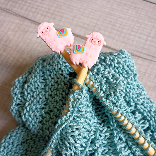 Llama Knitting Needle Stoppers