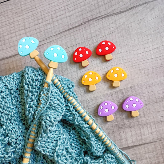 Mushroom Knitting Needle Stoppers