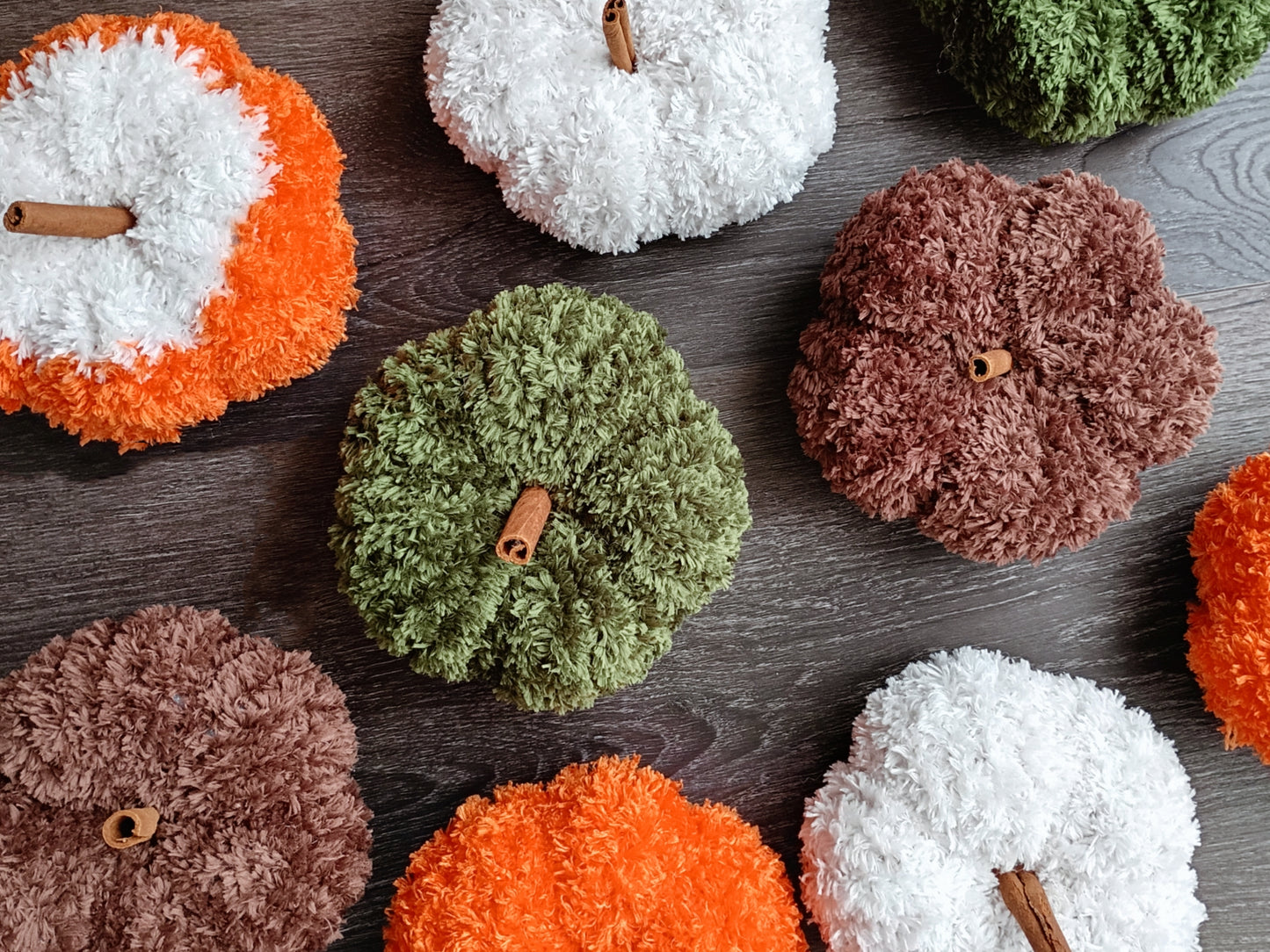 Fuzzy Knit Pumpkins