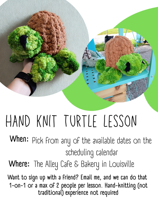 Turtle Hand Knitting Lesson