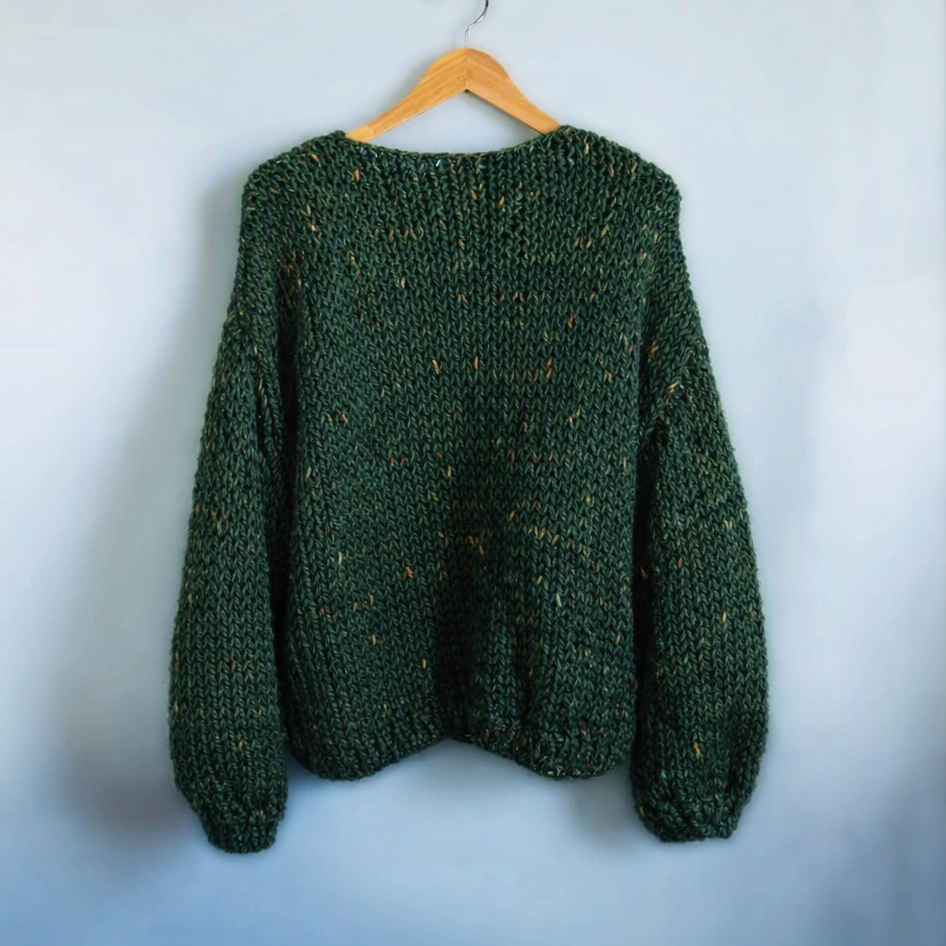 Oversized Cozy Hand-Knit Pullover Sweater