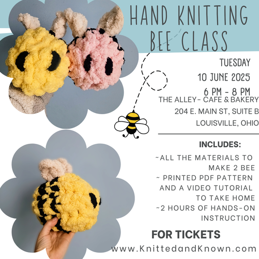 Bee Stuffie Class - June 10th at the Alley Cafe & Bakery