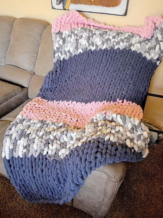 Stripped Pink blanket