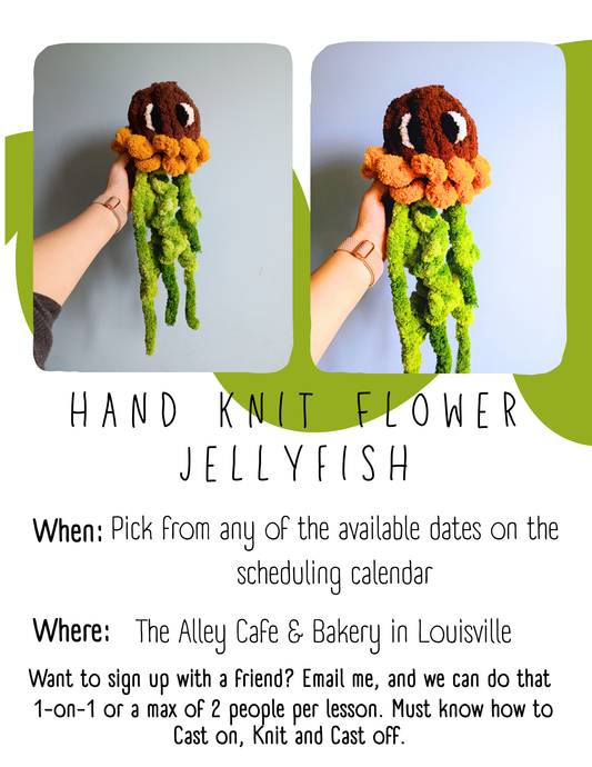 Hand Knit Flower Jellyfish lesson